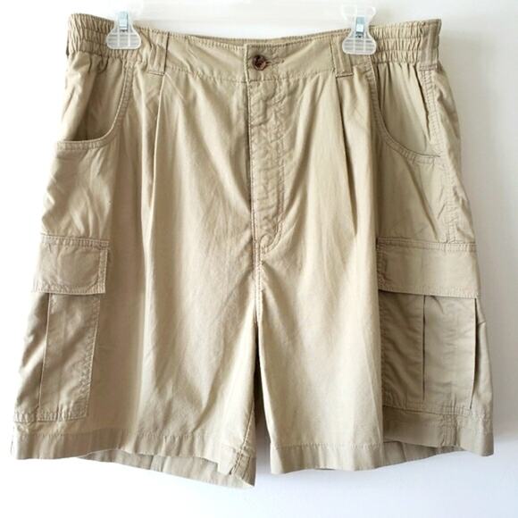 John Blair Pocketed Cargo Khaki Shorts Size 36 New - Picture 2 of 8